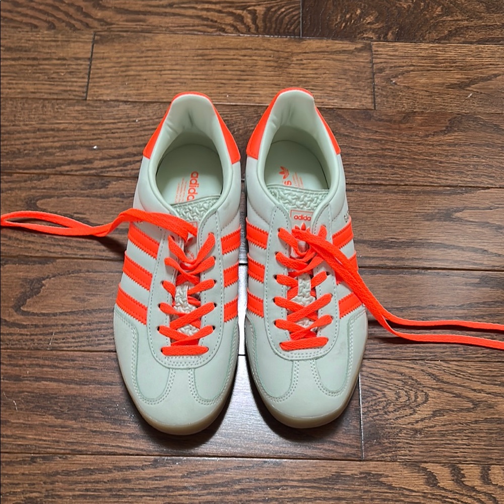 Adidas Sneakers with Orange Stripes